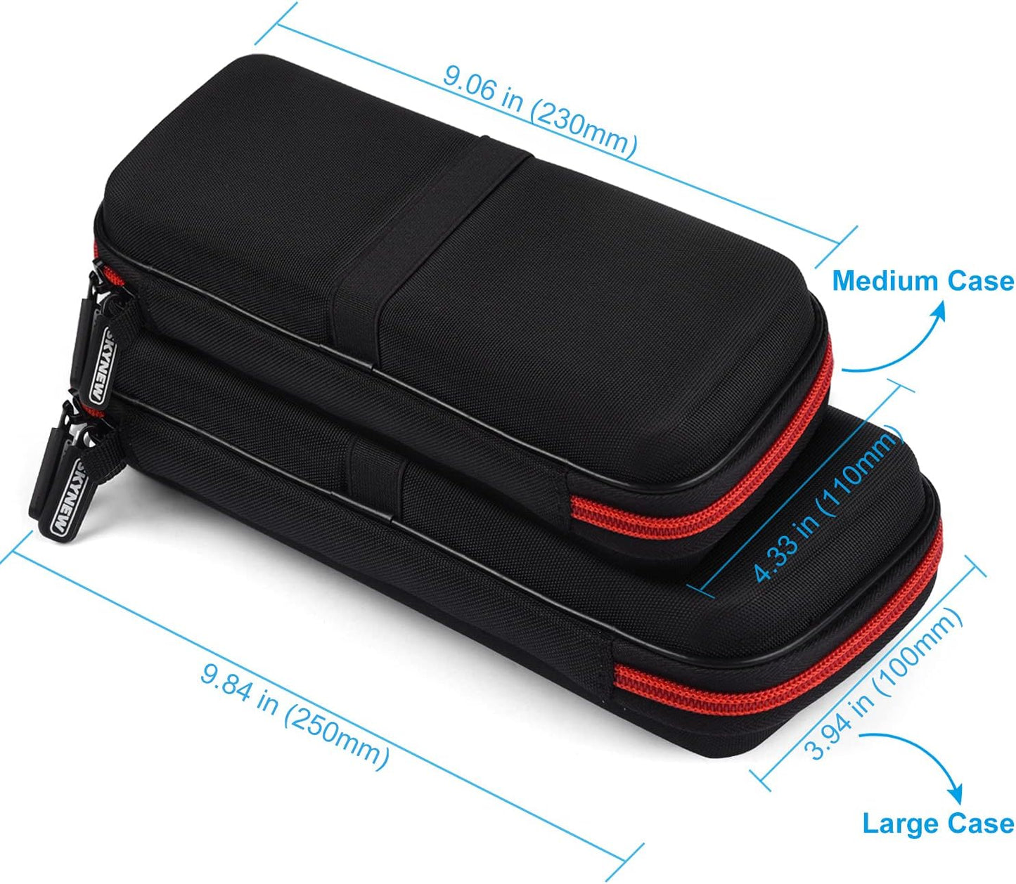Hard Travel Case Fit for Ravpower 26800/20100/20000Mah, Anker Power Core 26800Mah/Powercore +26800Mah, Dulla M50000 Power Bank 12000Mah, ROMOSS 30000Mah, Lab599 Tx500 Radio by (Large Black)