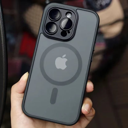 Magnetic Luxury Matte Translucent Armor Shockproof Case for Iphone 16 15 14 13 12 11 Pro Max for Magsafe Wireless Charge Cover